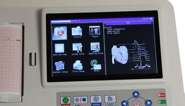 Touch Screen Six Channel Portable ECG Machine with Software Electrocardiogram Color supplier