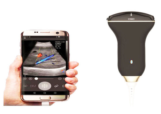 light portable Android Mobile Phone Use Ultrasound Type Color Doppler USB Probe 128 Elements android convex ultrasound p supplier