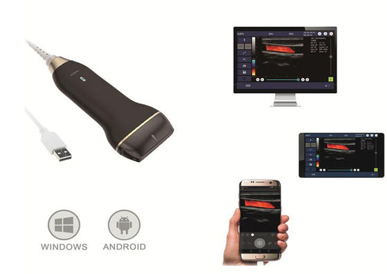 light portable Android Mobile Phone Use Ultrasound Type Color Doppler USB Probe 128 Elements android convex ultrasound p supplier